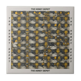 Stijl HoneyBee Patroon Naam Keramische Tegel Tegeltje