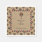  stijl hotline ballonbestemming bruiloft servet (Voorkant)