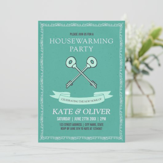  stijl — Housewarming Party uitnodiging (Staand voorkant)