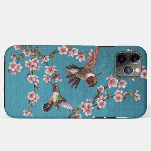  stijl Hummingvogels & bloesems Case-Mate iPhone Case (Achterkant (horizontaal))