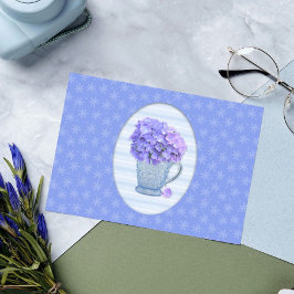  stijl Hydrangea Grote lettersoort Kaart op zaterd