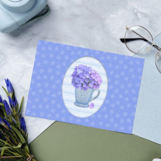 stijl Hydrangea Grote lettersoort Kaart op zaterd