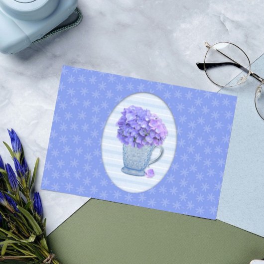 stijl Hydrangea Grote lettersoort Kaart op zaterd