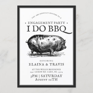 stijl I Do BBQ Engagement Party Kaart