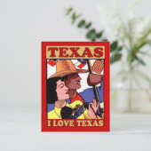  stijl I Love Texas Briefkaart (Staand voorkant)