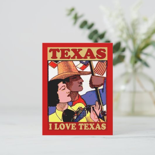  stijl I Love Texas Briefkaart (Staand voorkant)