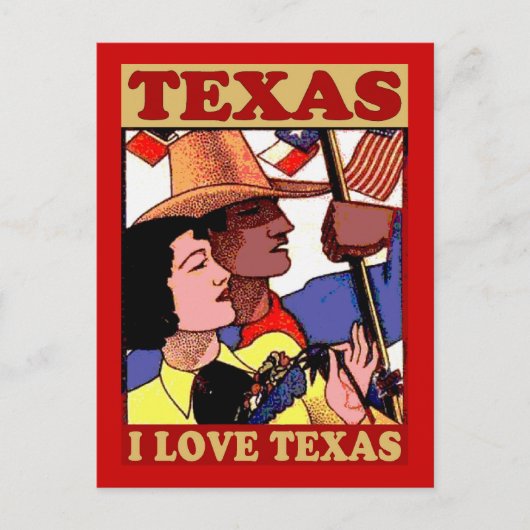  stijl I Love Texas Briefkaart (Voorkant)
