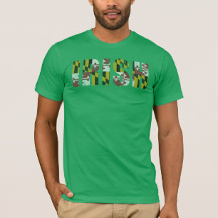 stijl Ierse vlag T-shirt