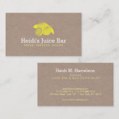  Stijl Illustratie van Citroenen op Karton Visitekaartje (Voorkant / Achterkant)