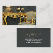 Stijl interieurarchitectuur voor interieurontwerpe visitekaartje (Voorkant / Achterkant)