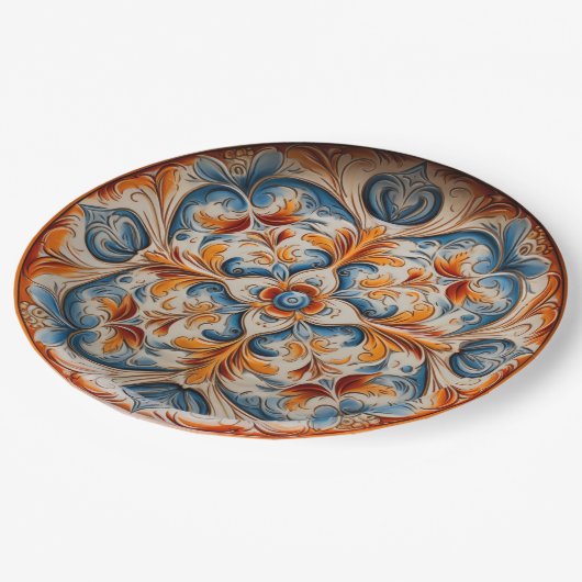  stijl Italiaans aardewerk geïnspireerd Papieren Bordje (Gekanteld)