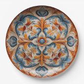  stijl Italiaans aardewerk geïnspireerd Papieren Bordje (Voorkant)