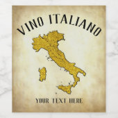  stijl Italiaans wijnlabel Jouw tekst Wijn Etiket (Enkel label)