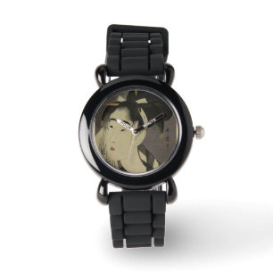 stijl Japanse Geisha Art Afbeelding Watch Horloge