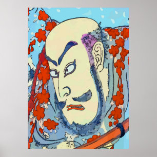 stijl Japanse Samurai-afdrukken Poster