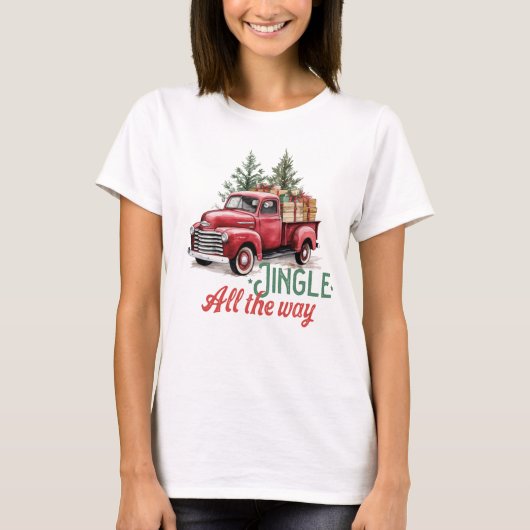 stijl jingle helemaal kerst t-shirt (Voorkant)