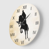  stijl jooming Silhouette Horse Grote Klok (Hoek)