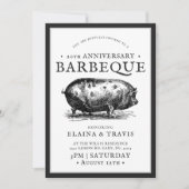  stijl | Jubileum | BBQ Pig Roast Kaart (Voorkant)