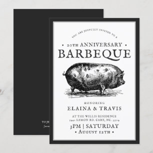  stijl   Jubileum   BBQ Pig Roast Kaart