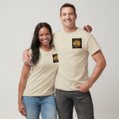 -stijl Kaart van Australië met Gold-effect T-shirt (Unisex)