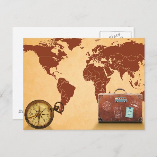  Stijl, Kaart van de Wereld Print (Voorkant / Achterkant)