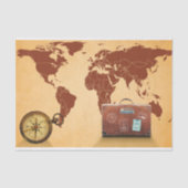  Stijl, Kaart van de Wereld Print Tissuepapier (Voorkant)