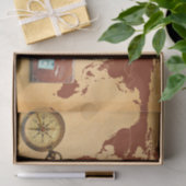  Stijl, Kaart van de Wereld Print Tissuepapier (Geschenk)