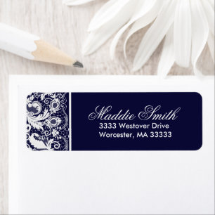  stijl kant accent retour adres etiket