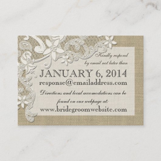 Stijl Kant Design Insert kaart (Voorkant)