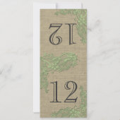  Stijl Kant Ontwerp Groene Tafel Nummer Kaart (Achterkant)