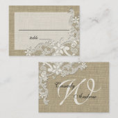  Stijl Kant Ontwerp place card Plaatskaartje (Voorkant / Achterkant)