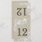 Stijl Kant Ontwerp Tafelnummer (Voorkant / Achterkant)