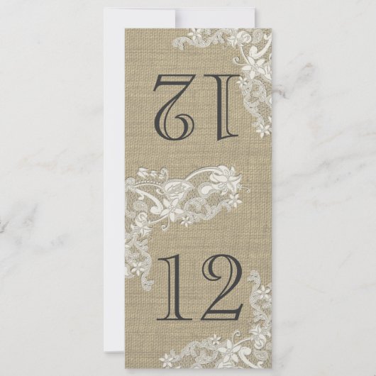 Stijl Kant Ontwerp Tafelnummer (Voorkant)