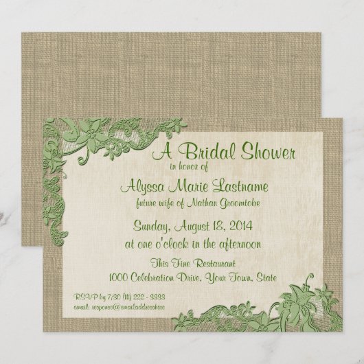  stijl kantontwerp Vrijgezellenfeest Kaart (Voorkant / Achterkant)