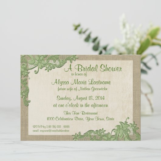  stijl kantontwerp Vrijgezellenfeest Kaart (Staand voorkant)