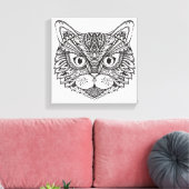 Stijl Kat 11 Canvas Afdruk (Insitu (Woonkamer))