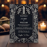Stijl Keltische Nordic Middeleeuwse Scroll Viking  Kaart<br><div class="desc">Introductie van de "Stijl Keltische Nordic Medieval Scroll Viking bruiloft uitnodiging." Dit ontwerp combineert naadloos de rijke elegantie van Keltische en Noordse motieven, met ingewikkeld scrollwork en Viking-geïnspireerde elementen. De middeleeuwse charme voegt een vleugje tijdloze romance toe aan uw huwelijksfeest. Personaliseer de details om uw unieke stijl te weerspiegelen, waardoor...</div>
