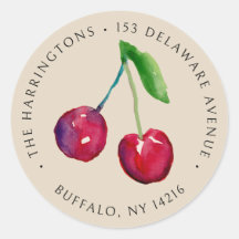  stijl kersen handgetekende retouradres