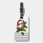 stijl kerst kitten bagagelabel (Voorkant verticaal)