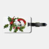 stijl kerst kitten bagagelabel (Achterkant horizontaal)