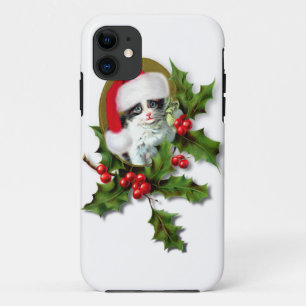  stijl kerst kitten iPhone 11 hoesje