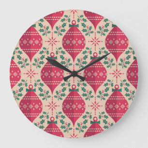 stijl Kerst Naadloos Patroon Grote Klok