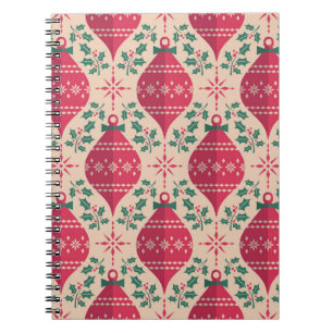 stijl Kerst Naadloos Patroon Notitieboek