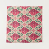 stijl Kerst Naadloos Patroon Wandkleed (Voorkant (horizontaal))