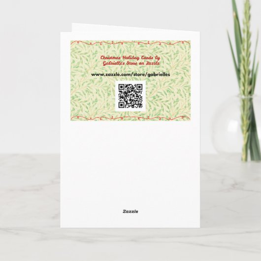  Stijl Kerst Ornament Art Snakeskin Kaart (Achterkant)