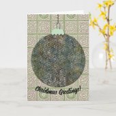  Stijl Kerst Ornament Art Snakeskin Kaart (Gele Bloem)