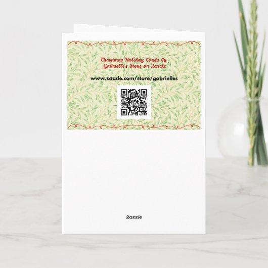 stijl kerst ornament kunst in blauw kaart (Achterkant)