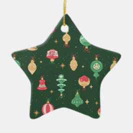  stijl kerst ornament patroon - groen