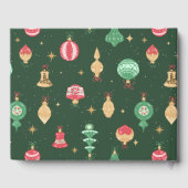  stijl kerst ornament patroon - groen gastenboek (Achterkant)