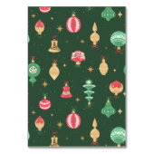  stijl kerst ornament patroon - groen kaart (Achterkant)